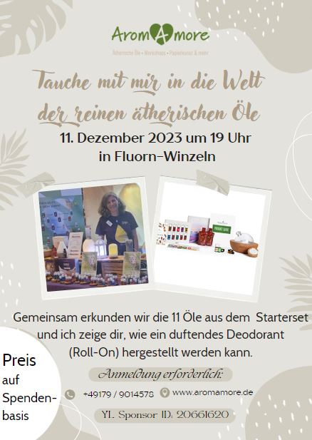 Montag 11. Dezember 19 Uhr Starterset-Workshop in Fluorn-Winzeln