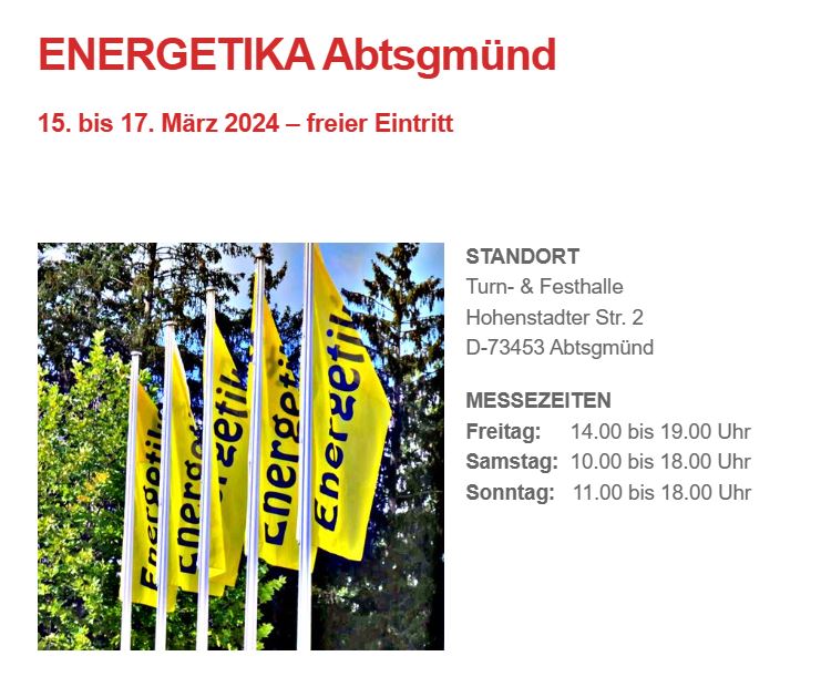 Energetika Abtsgmünd 15.-17. März 2024